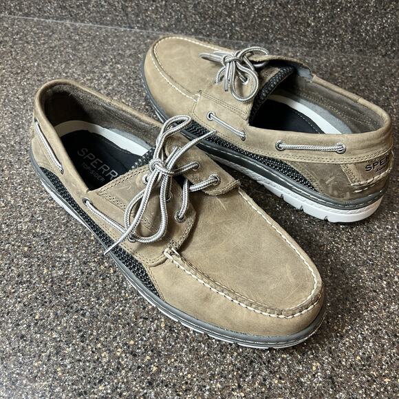 Sperry Boat Shoe Men 12M 3-Eye Light Brown Comfort Casual Walking Driving SlipOn - Picture 1 of 11